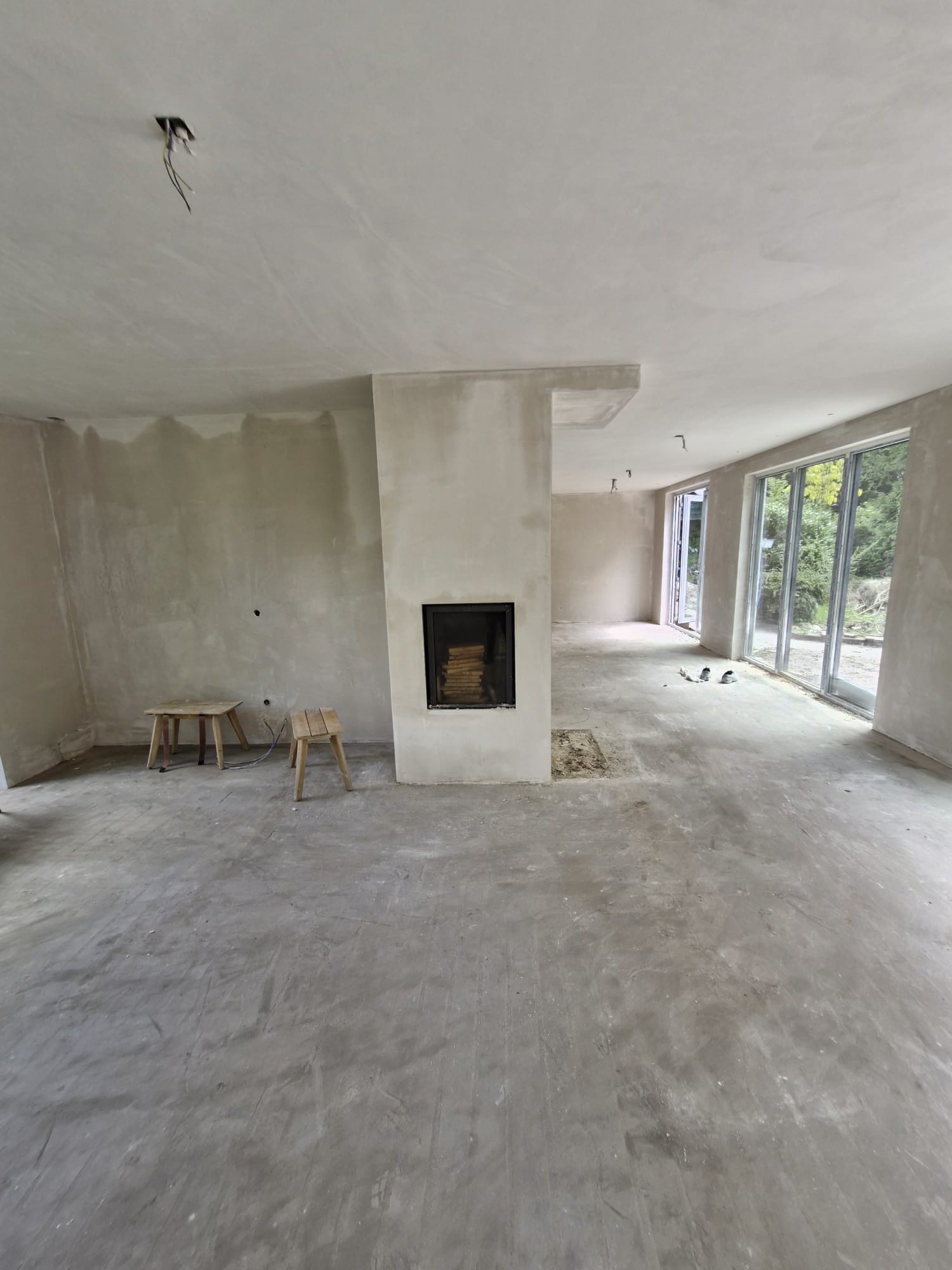 Raapwerk schouw en woonkamer